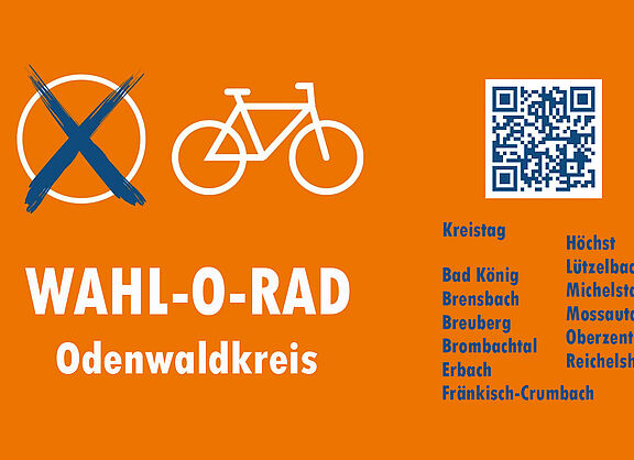 Grafik zur Bekanntmachung des Wahl-o-Rad Odenwald